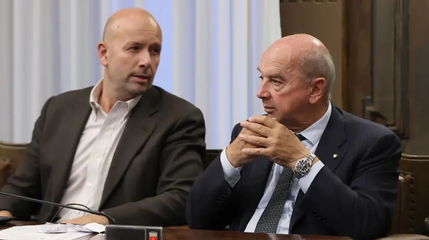 Il responsabile del progetto Giulio Bernetti e il sindaco Roberto Dipiazza (foto Lasorte)