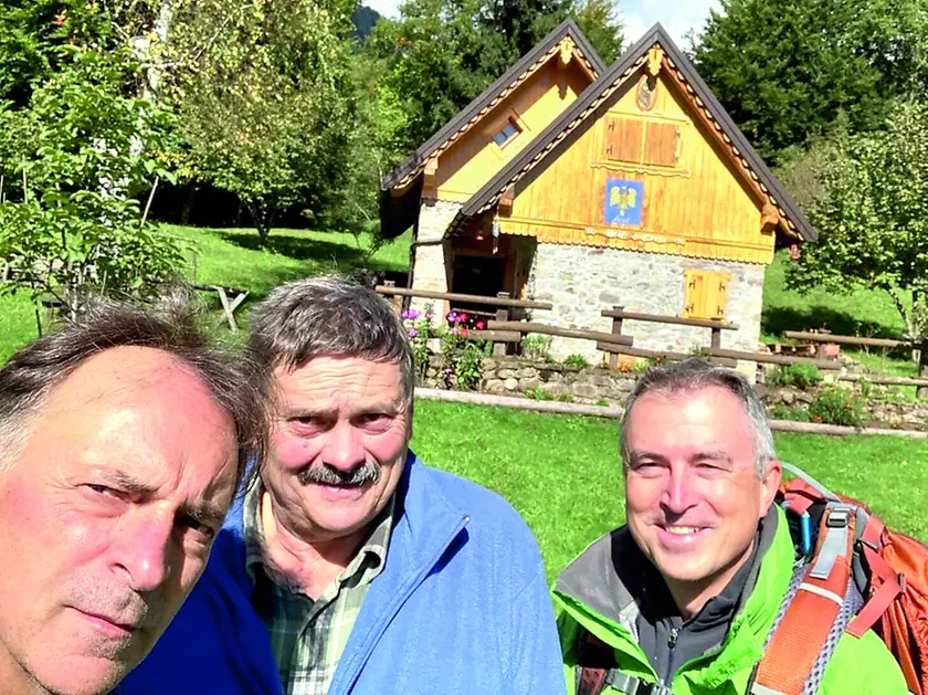 Da sinistra Mauro Darpin, al centro Franco Iacovissi e a destra Sandro Valent