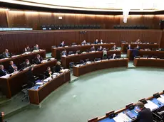 Un momento dei lavori d’aula in piazza Oberdan