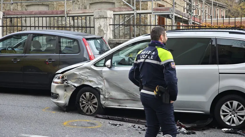 La macchina coinvolta nello scontro (Lasorte)