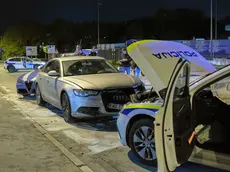 Lo schianto in via Brigata Casale a metà novembre (foto Silvano)