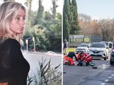 La vittima, Giuseppina Gherlani, in una foto tratta da Fb e i soccorritori sul luogo dell'incidente (Bonaventura)