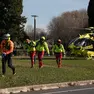 L’elisoccorso intervenuto dopo l’incidente: purtroppo non è servito (Foto Bonaventura)