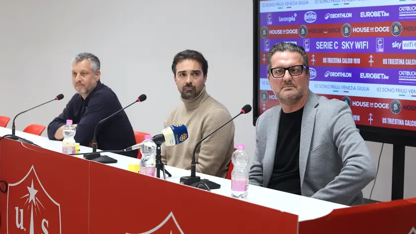 La conferenza stampa della proprietà della Triestina Calcio (Lasorte)