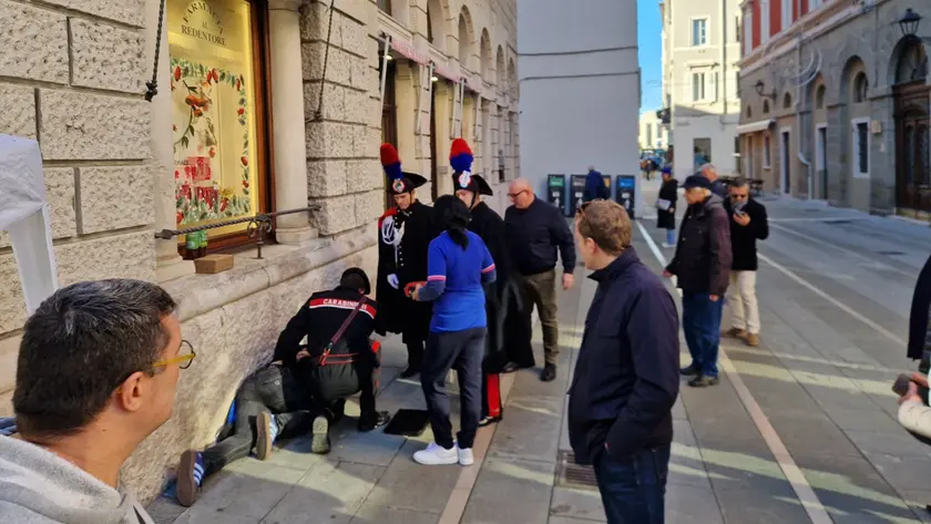 L'arresto del ladro dopo l'inseguimento