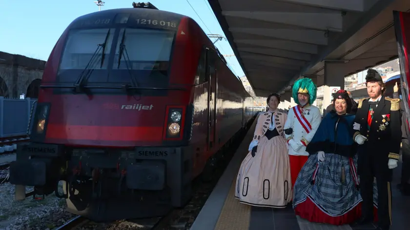 L'inaugurazione del treno Trieste-Vienna (Lasorte)