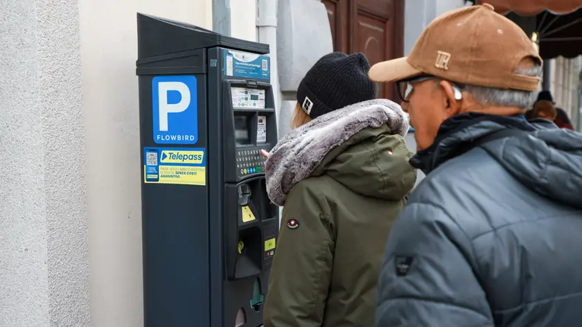 Un parchimetro dislocato in città