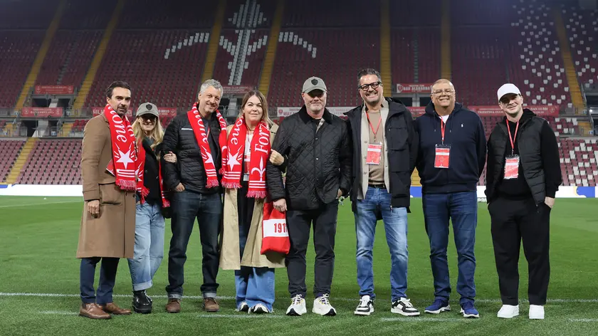 I nuovi soci americani sul prato dello stadio Rocco (Lasorte)