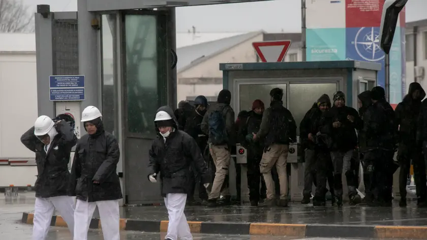 Operai a Panzano. Foto Bonaventura