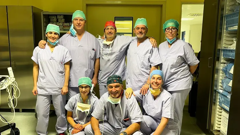 L'equipe che ha eseguito l'intervento a Gorizia