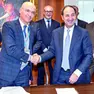La firma del protocollo d'intesa nel quartier generale di Danieli a Buttrio