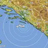 L'epicentro del terremoto (tratto da Ingv)