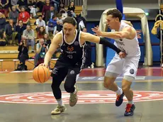 Colbey Ross in azione contro il Wurzburg. Foto Bruni