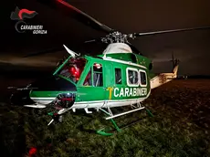 L'elicottero di Belluno impegnato nei controlli