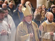 Il vescovo di Trieste Trevisi celebra la messa di Natale a San Giusto. Fotoservizio di Massimo Silvano