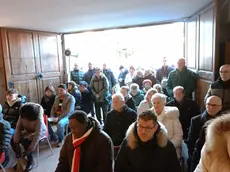 La messa celebrata dal vescovo per gli alluvionati di Versa. Fotoservizio Calligaris