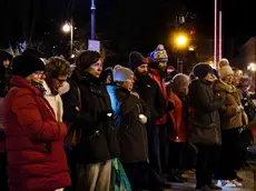 I partecipanti al corteo che chiede un'accoglienza dignitosa dei migranti. Fotoservizio Massimo Silvano