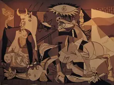 Particolare dell’arazzo di Guernica. A Gorizia avrebbe dovuto essere esposto un suo cartone preparatorio