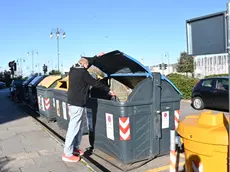 Cassonetti per la raccolta differenziata. Foto Bruni