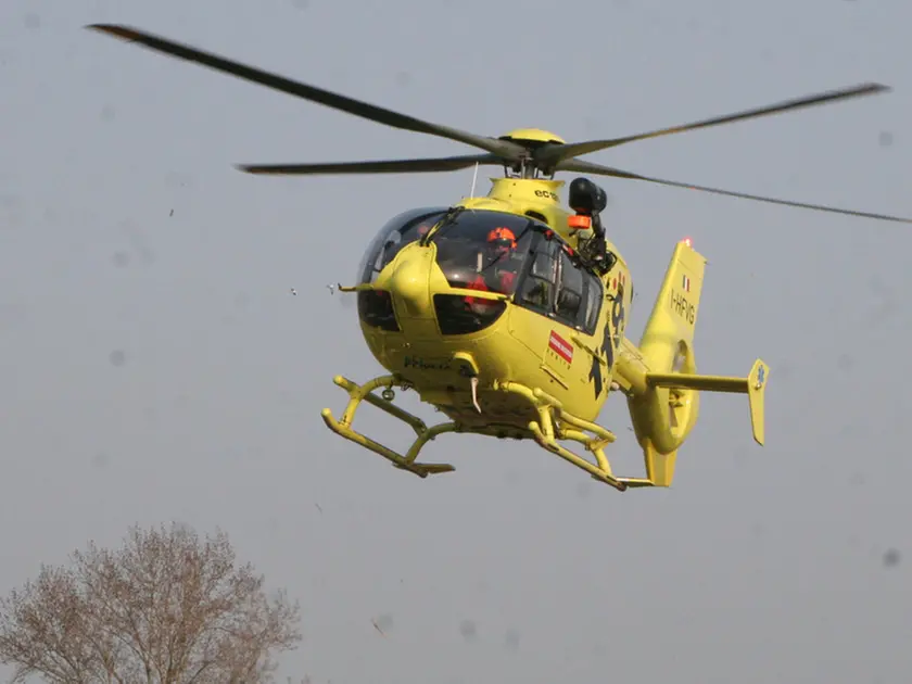 L'elisoccorso in una foto di archivio
