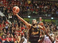 Al PalaRubini Trieste - Virtus Bologna: Brown. Fotoservizio Bruni
