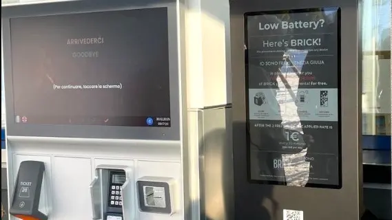 Una stazione di ricarica alla cassa centrale Tremol di Piancavallo