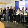 La premiazione dei commercianti. Foto Lasorte