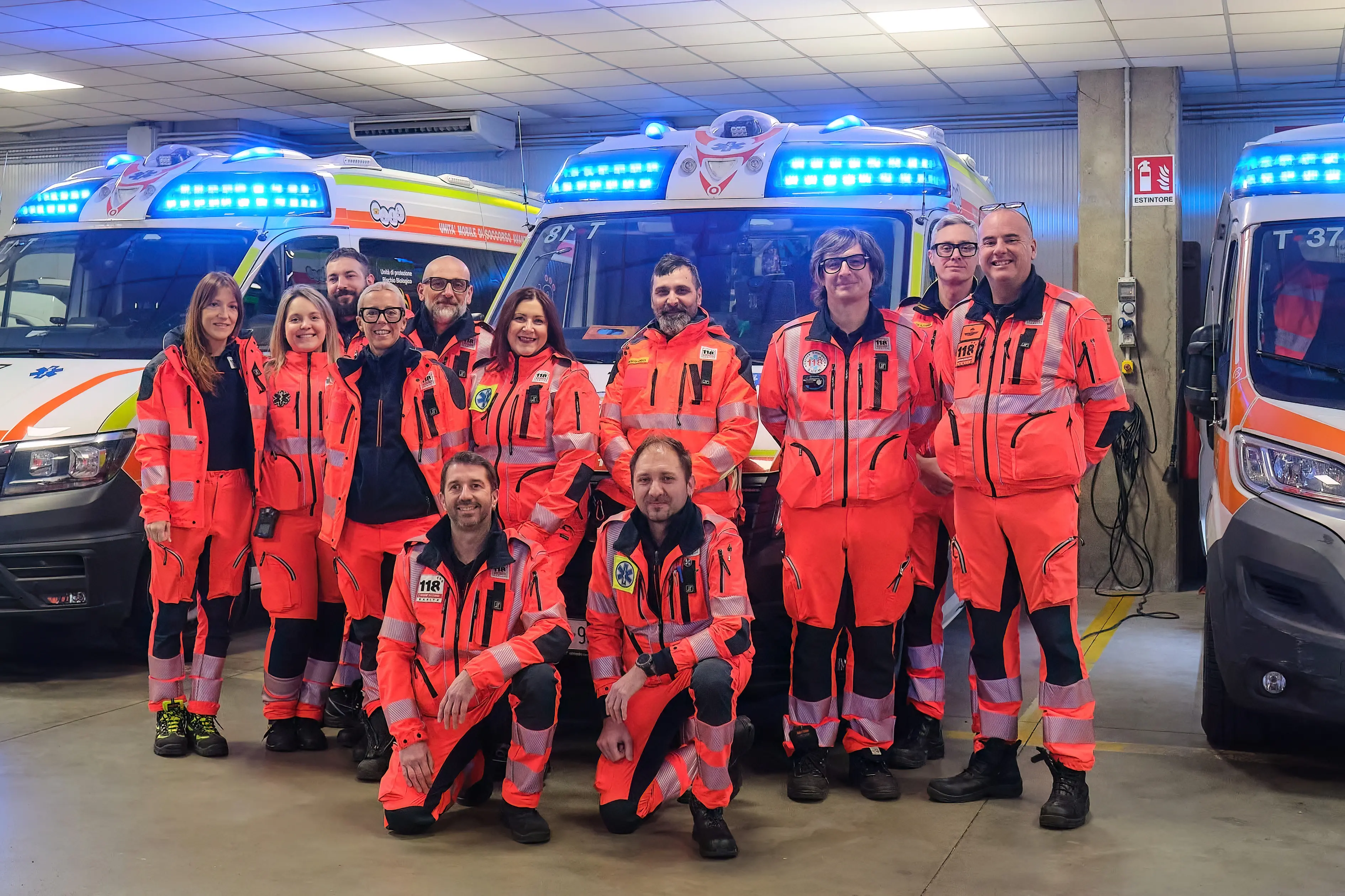 La squadra del 118 in turno la notte di Capodanno (Silvano)