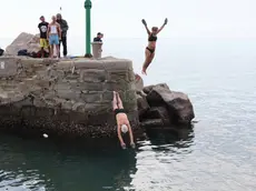 Il tradizionale tuffo di inizio anno (Lasorte)