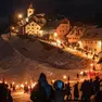 La tradizionale fiaccolata sul monte Lussari (foto Petrussi)