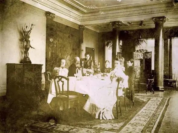 La sala da pranzo di Villa Veneziani