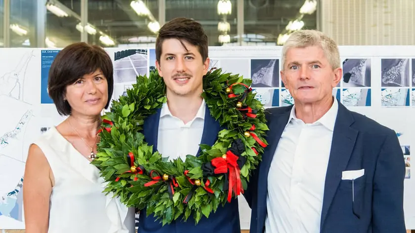 Marco Gottardi con i genitori Giannino e Luciana Burigatto