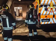 L'intervento dei vigili del fuoco a Gradisca