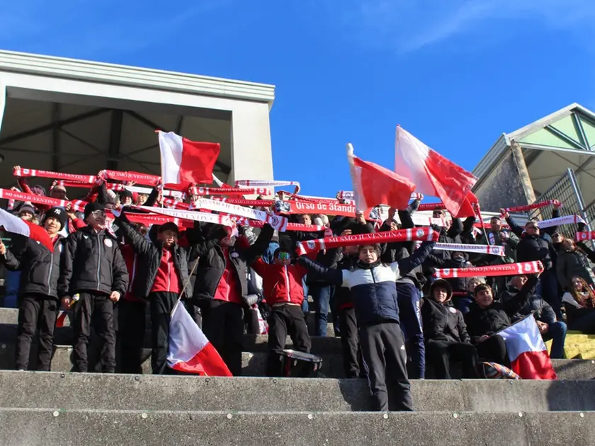 I tifosi della Juventina a Gemona del Friuli