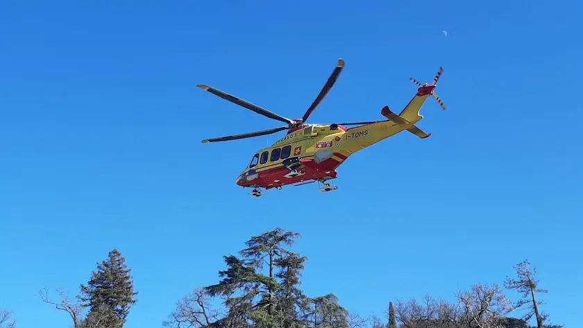 L’intervento dell’elisoccorso in una foto d’archivio