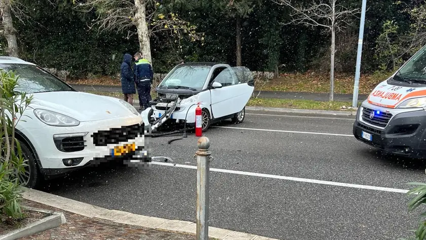 La macchia coinvolta nell’incidente