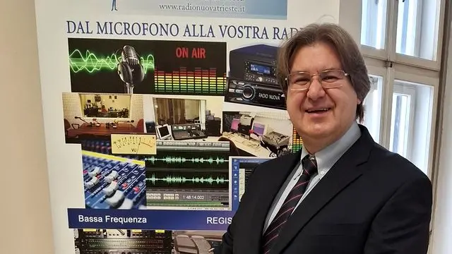 Alessandro Sinico quando lavorava a Radio Nuova Trieste