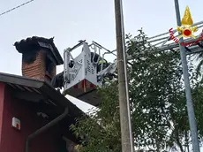 L'intervento dei vigili del fuoco a Gradisca