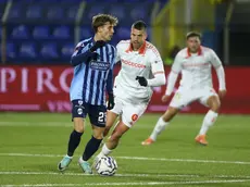 Domen Crnigoj in azione: a Lecco è stata l’ultima partita dello sloveno con la Triestina Mariani/Lasorte