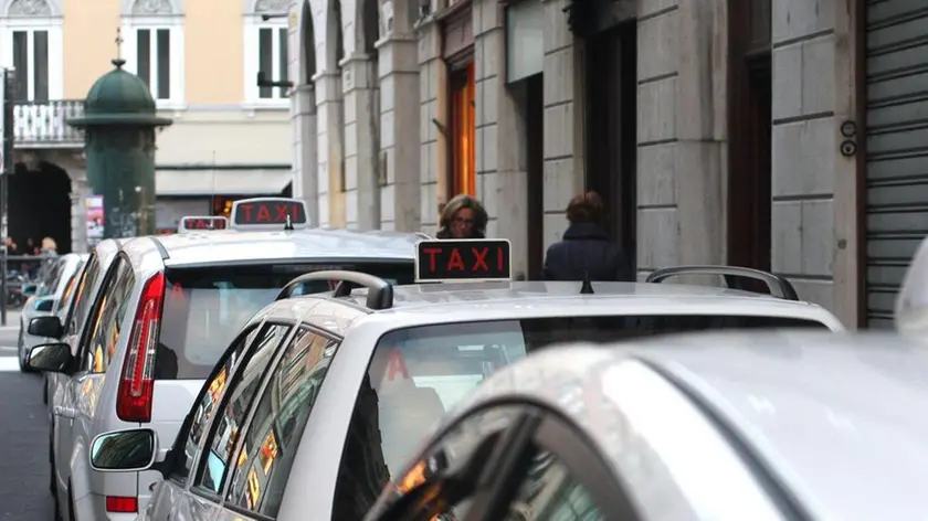 Taxi in una foto di archivio