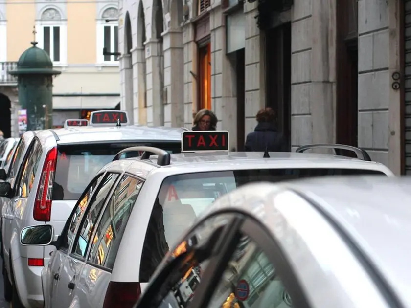 Taxi in una foto di archivio