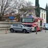 Lo scontro tra un'auto e il camion dei pompieri (Bonaventura)