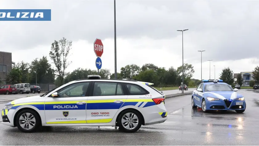 La polizia italiana e slovena