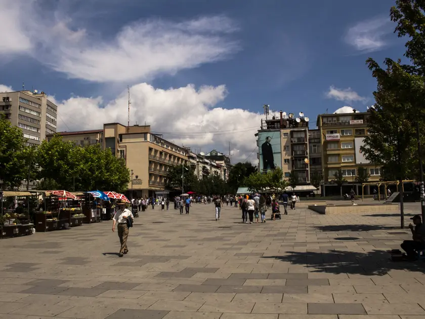 Una veduta di Pristina capitale del Kosovo