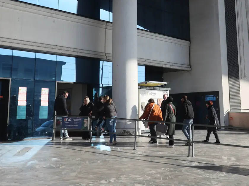 L’ingresso delle Torri d’Europa, dove si è verificata la seconda rapina