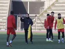 Tesser in allenamento lunedì pomeriggio (foto Andrea Lasorte)