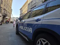 Una volante della Polizia durante un pattugliamento
