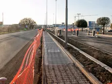 I lavori per la ciclabile fra aeroporto e via 24 Maggio (Katia Bonaventura)