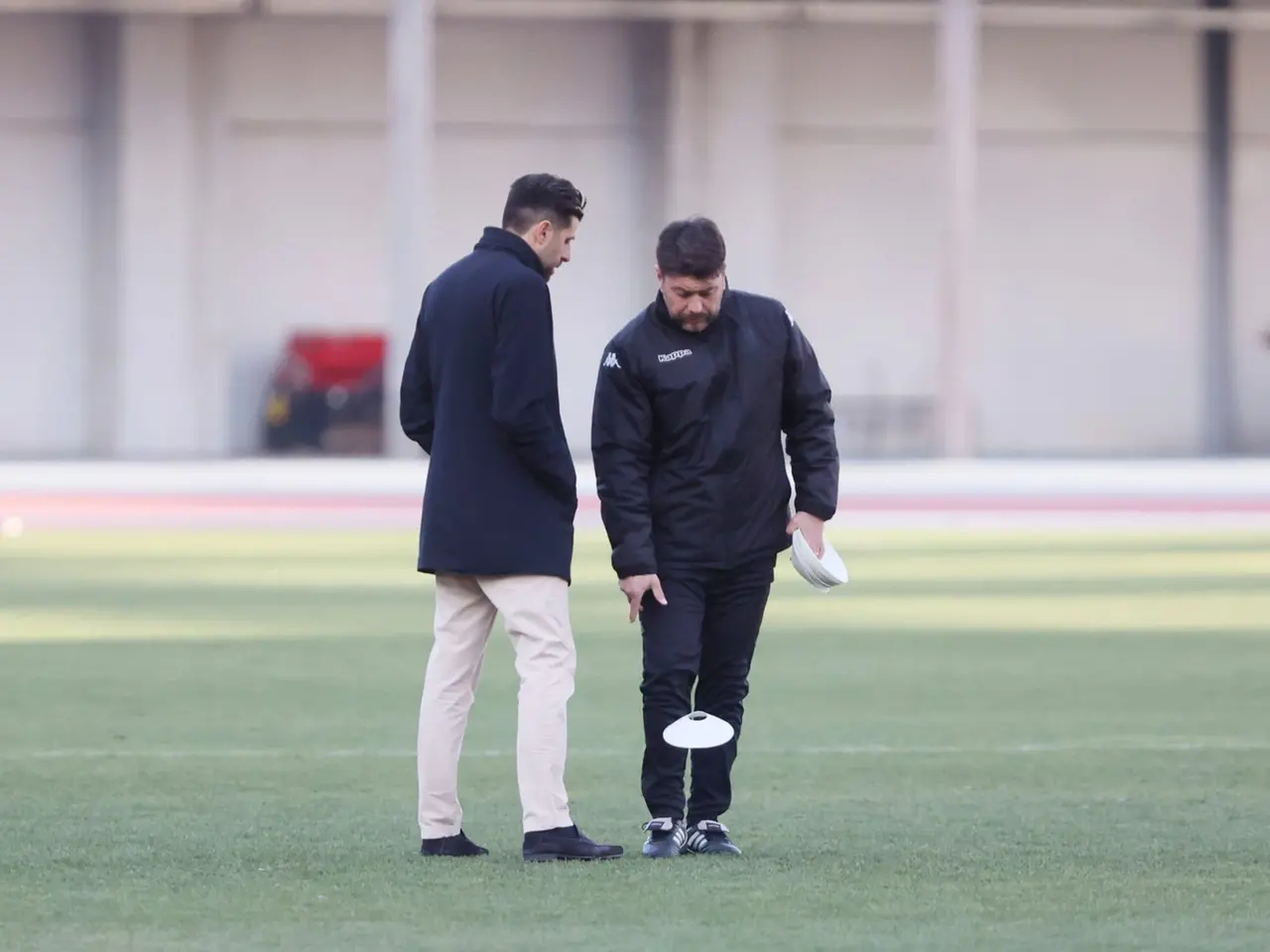 Il diesse Michele Franco con il tecnico Giuseppe Marino al Grezar