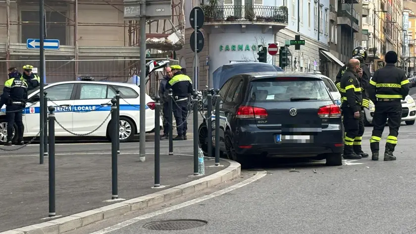 Lo scontro avvenuto tra viale D'Annunzio e via Settefontane